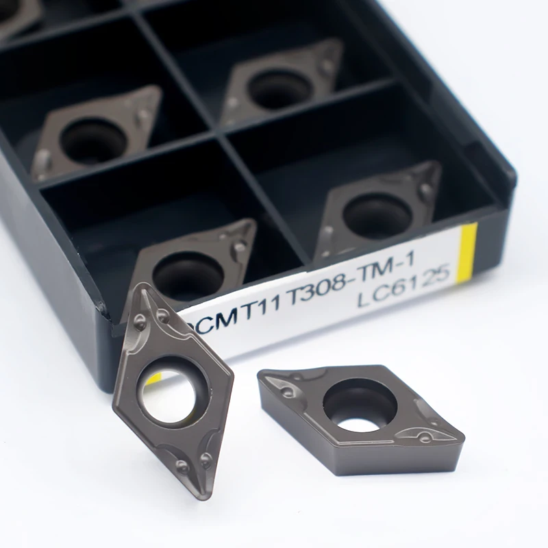 จัดส่งฟรี DCMT11T308 6125 เม็ดมีดคาร์ไบด์สำหรับงานกลึง เครื่องกลึง CNC