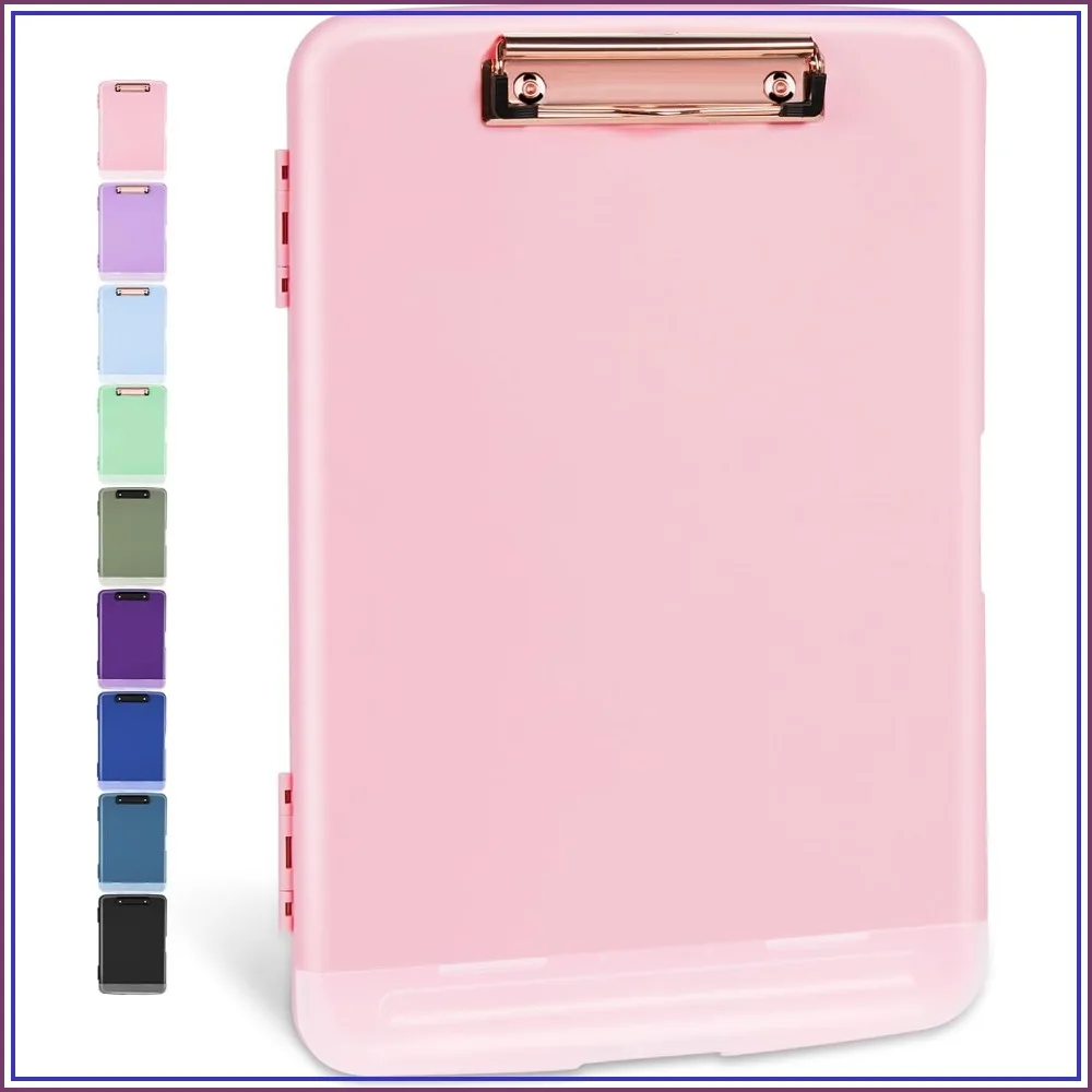 

Clipboards with Storage, High Capacity Clip Boards 8.5x11, Heavy Duty Nursing Clipboard Folder, Plastic Clipboard with Pen Holder for Office School Supplies