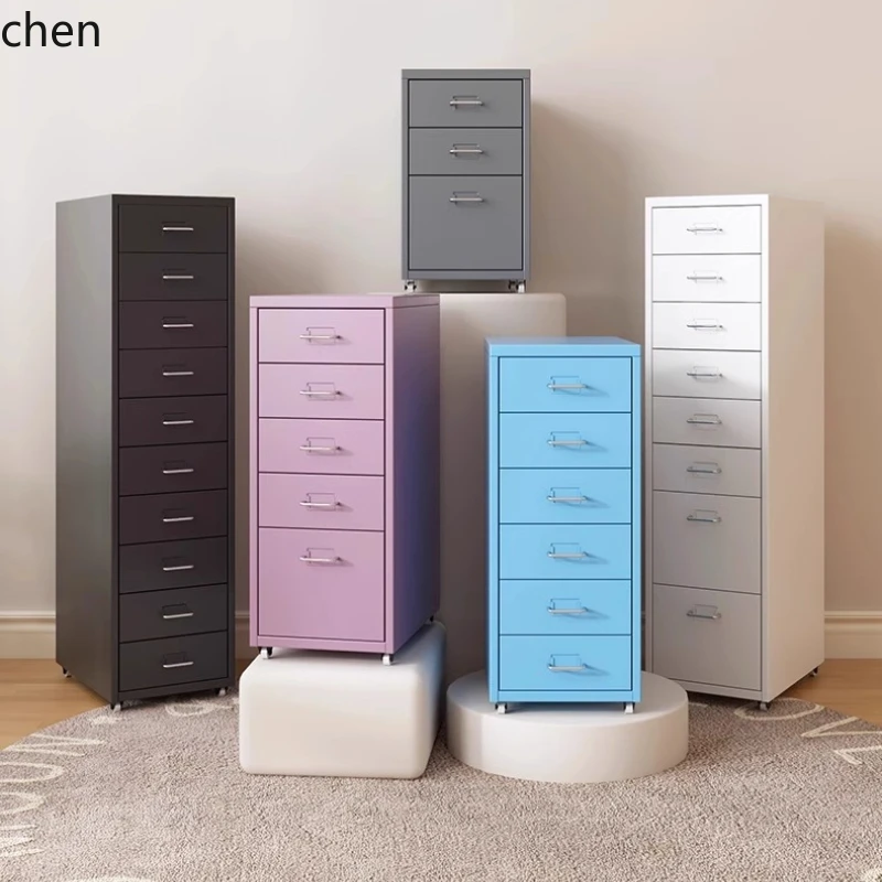 

HXL Dressing Table with Wheels Under Desk Gap Steel Bedside Table Storage Iron Art Organizer