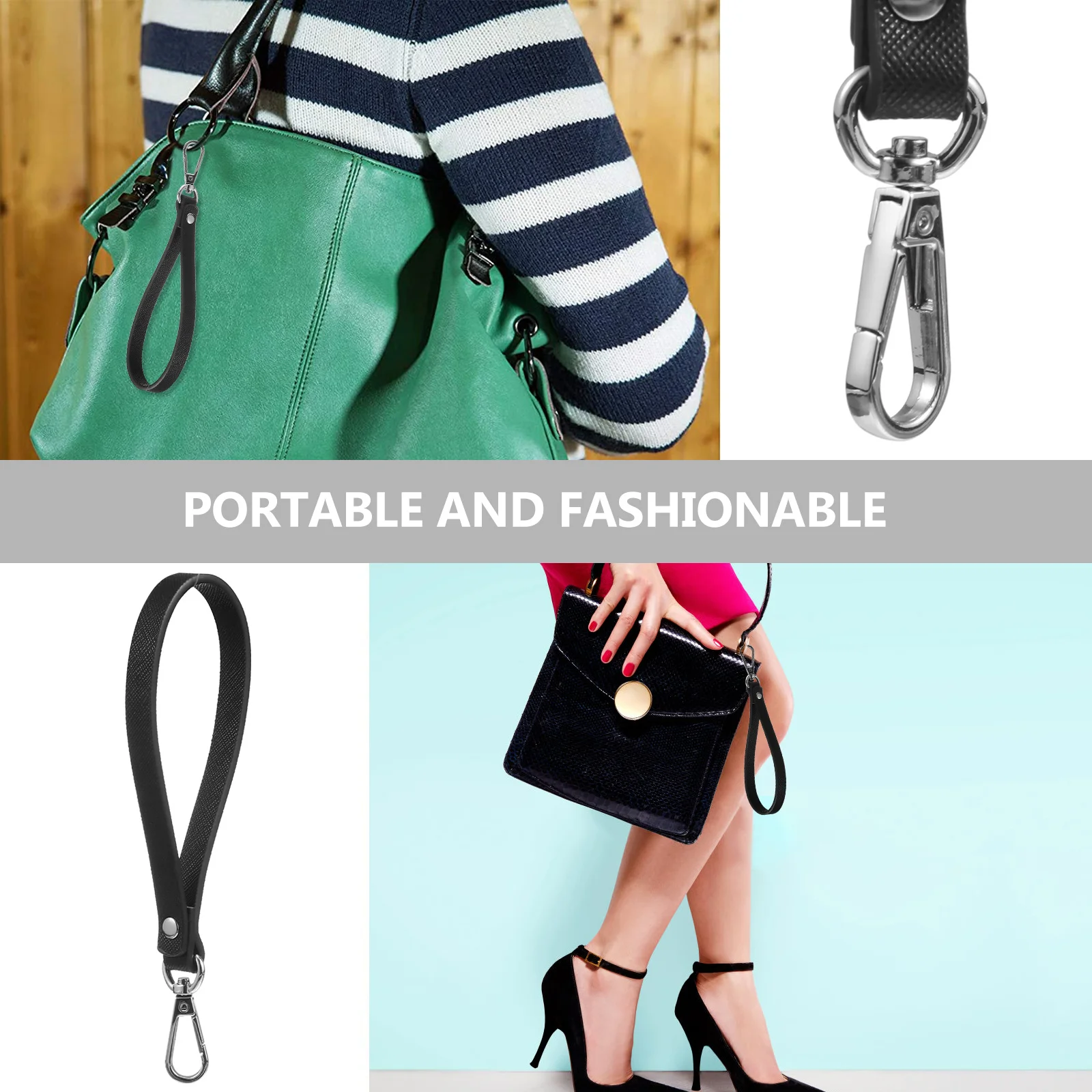 

1Pcs Bag Wrist Strap High Quality Durable Replacement Handbag Buckle Strap Ideal for Clutches Tote Purse Wallet Wristband DIY