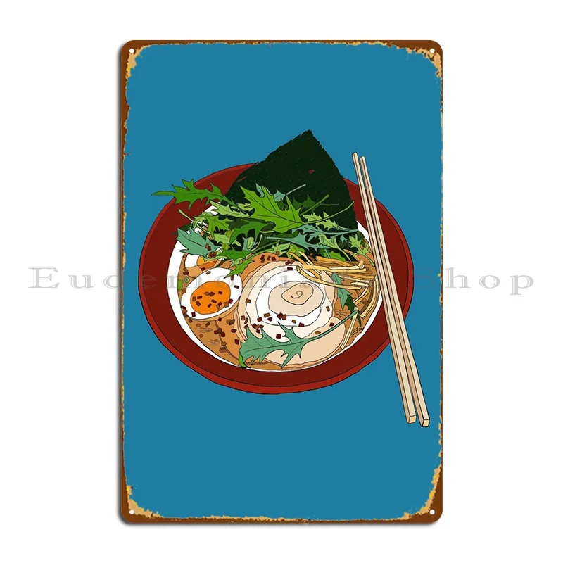 Shoyu Ramen placa de Metal para pared, decoración de cueva, Impresión de cine, cartel de estaño para sala de estar