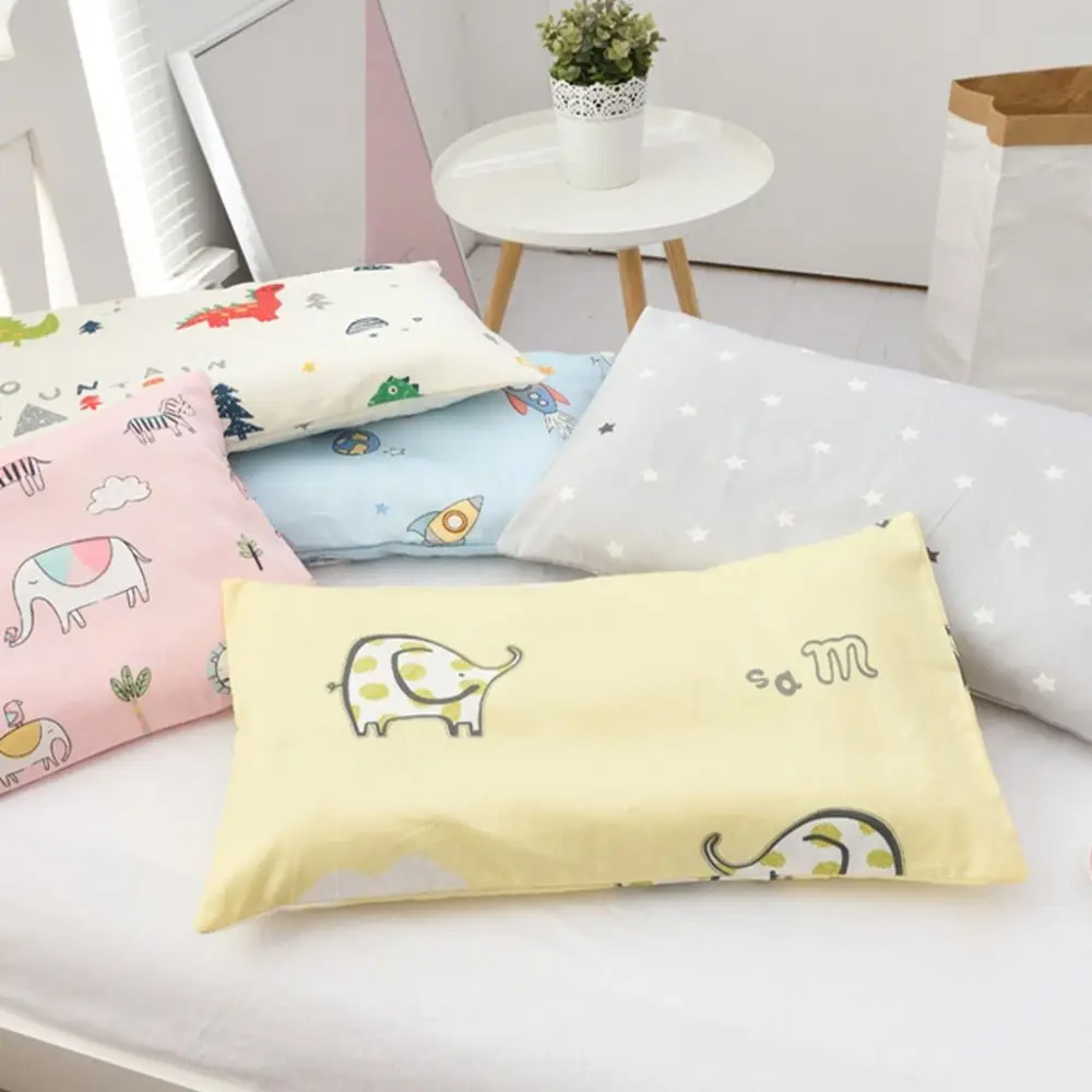 Bedding Supplies 48x74cm Cartoon Kids Pillow Cover Cotton Rectangular Cushion Cover Portable Soft Pillow Shell Adult