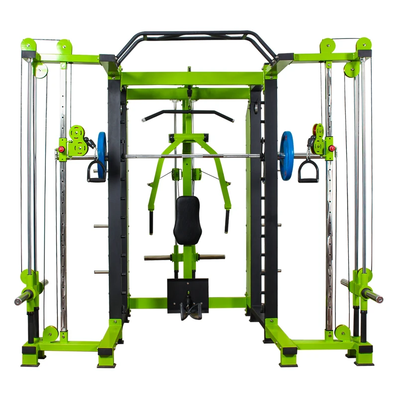 Professional Free Weight Integrated Rack-Gym Fitness Equipment for Strength Training, Stable Structure Fits Dumbbells Barbells