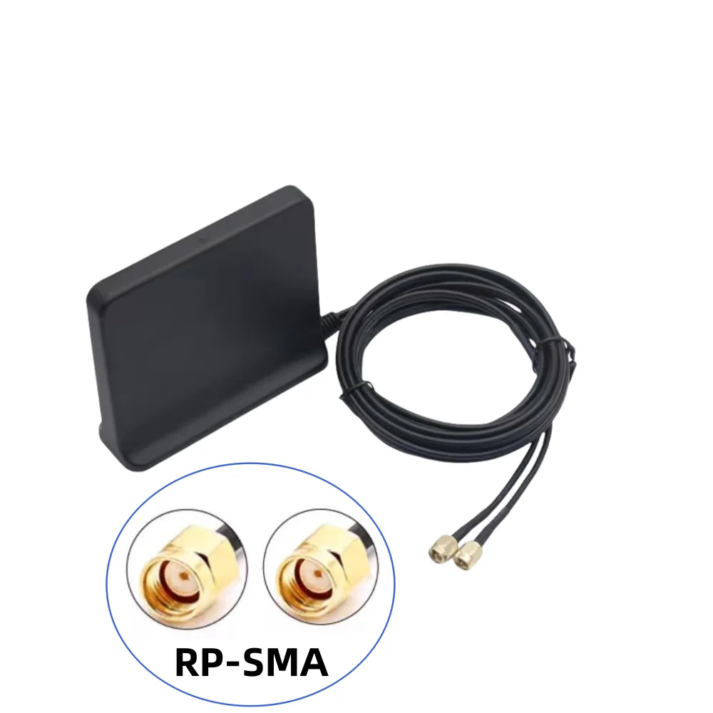 Signal Boost 5G 4G LTE 3G GSM Mimo antenne à Gain élevé 12Dbi 600-6000Mhz antenne WiFi Omni externe (noir avec adaptateur Ts9)