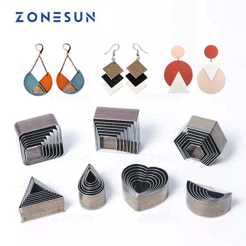 ZONESUN Half-Circle Drop Leather Cutting Die Clicker Steel Rule Die 20/25/30/50mm Punching Tool For Cutting Out Leather Earring