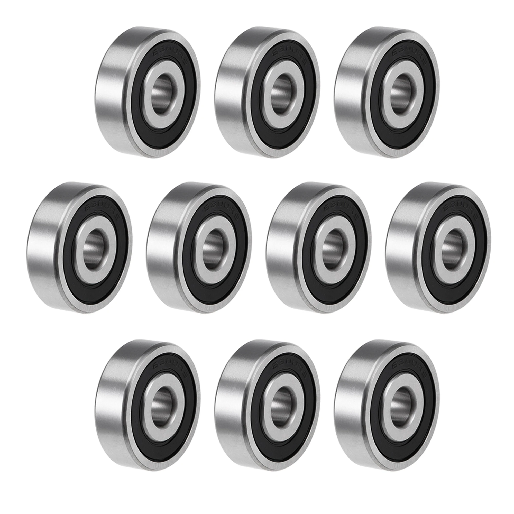 Motoforti 6300-2RS Deep Groove Ball Bearings Z2 10mm x 35mm x 11mm Double Shielded Carbon Steel