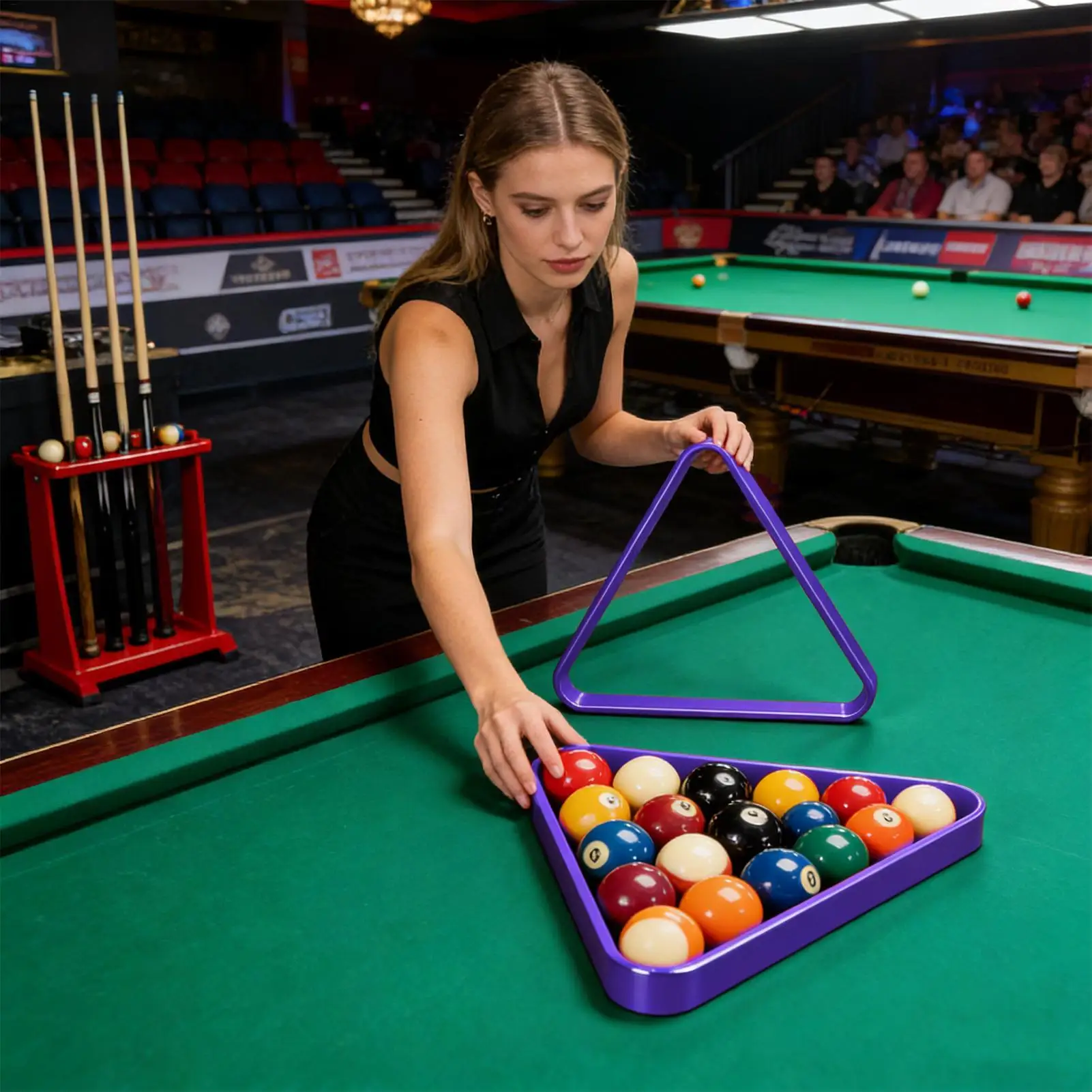 

Треугольная подставка для бильярдного стола (стандартная американская) – аксессуар для тренировок, обучения, матчей и ежедневных домашних игр