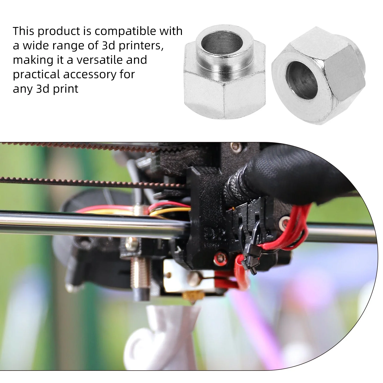 10pcs Hexagonal Eccentric Column Accessories Carbon Steel Nickel-Plated 3D Printer Parts For Precise Carving Leveling Nuts