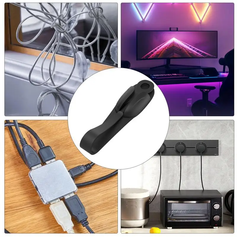 Penata kabel untuk peralatan dapur penyimpan kabel silikon pegangan kabel untuk sebagian besar peralatan dapur menempel pada pemanggang udara