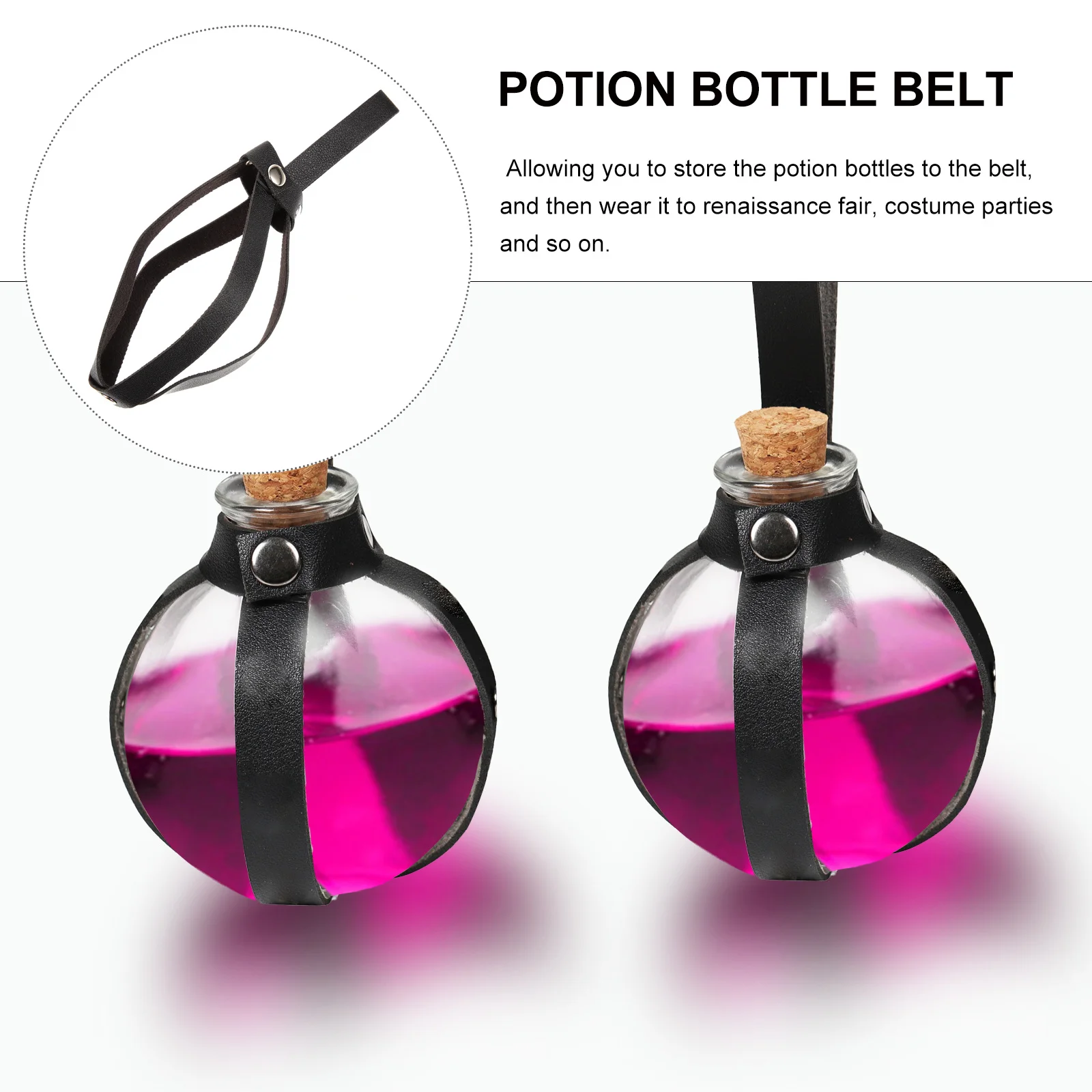 جرعة زجاجة حزام كروية الزجاج واقية تأثيري دور اللعب المحمولة خمر نمط جرعة زجاجة الحزام