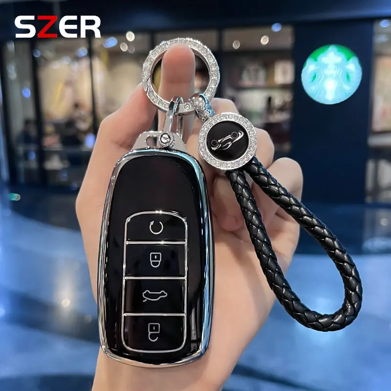 TPU Car Key Case Cover For Chery Tiggo 8 Pro Tiggo 8plus New 5 plus  Chery Tiggo 7 Pro Max Omoda 5 C5 Modod  keychain protector