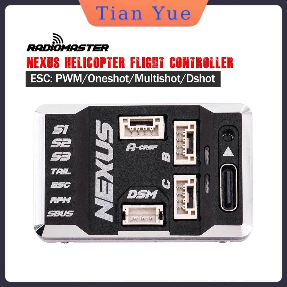 

Radiomaster NEXUS Helicopter Flight Controller With 128Mb Built-in Black Box And ICM-42688-P Gyro For RC Fixed Wing Helicopter