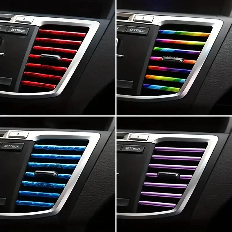 10PCS Car Air Conditioner Outlet Decorative U Shape Moulding Trim Decor Strips Car Styling Car Door Edge Corner Protector