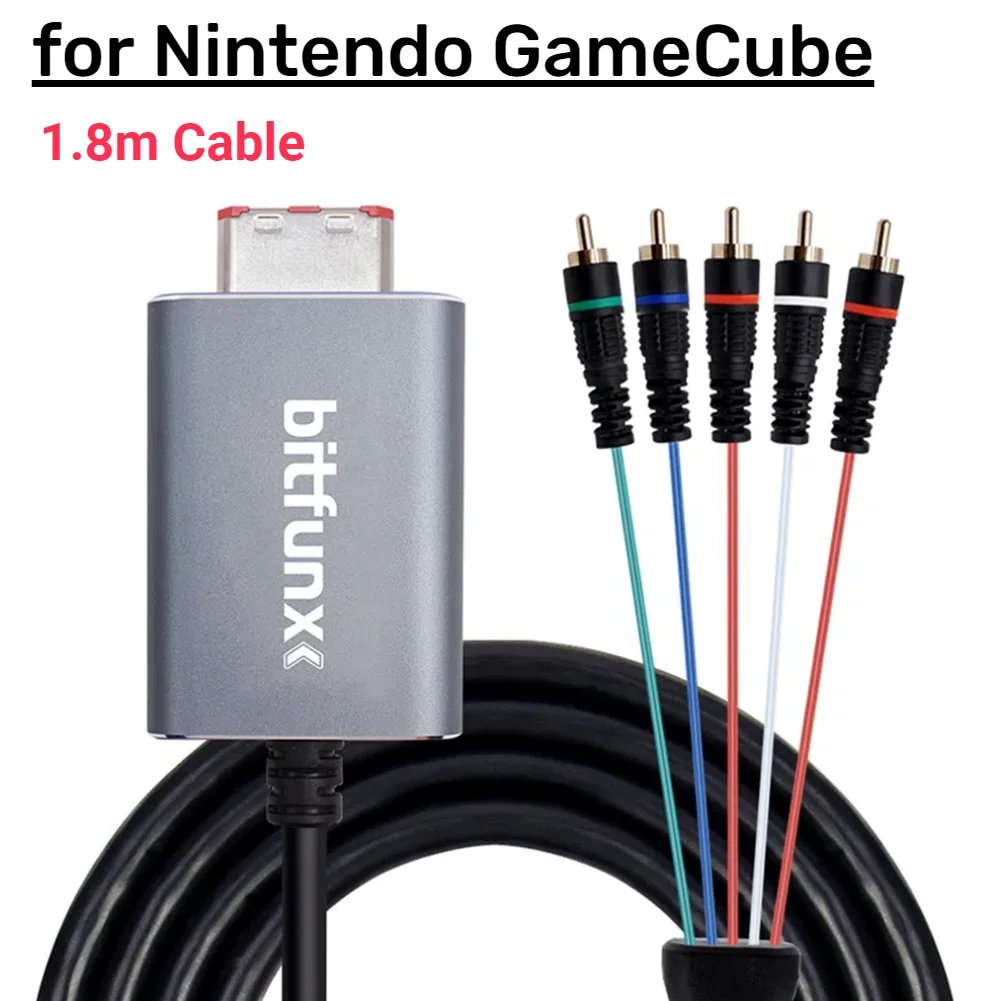 

Component Cable Component Video 5RCA YPbPr Adapter For NGC Game Console Digital AV Out for Nintendo GameCube