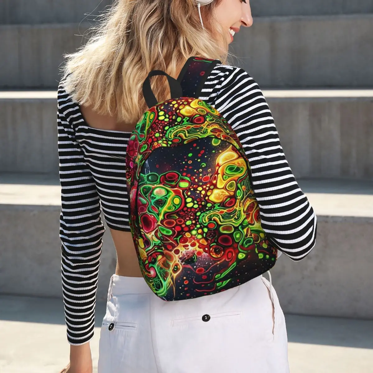 

Cosmic Flow Of Organic Energy Backpack Hot Sale Daypack Large Capacity Kids BookBag School Bag Shoulder Bags for Men Women