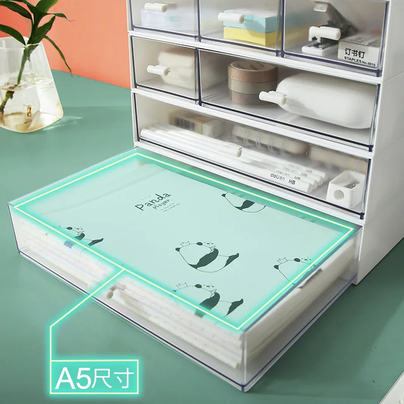 Storage box drawer-type jewelry storage office free combination desktop finishing box transparent cosmetic storage box