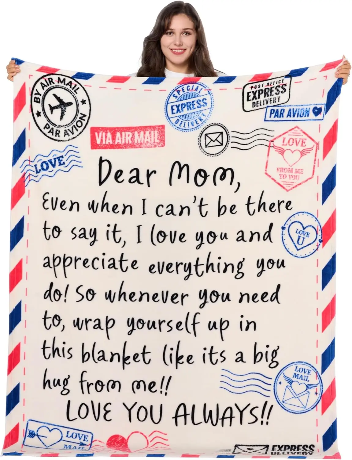 

Mothers Day Blanket Gifts for Mom Soft Flannel Mom Blanket for Wife Grandma Birthday Present for Women from Daughter Son