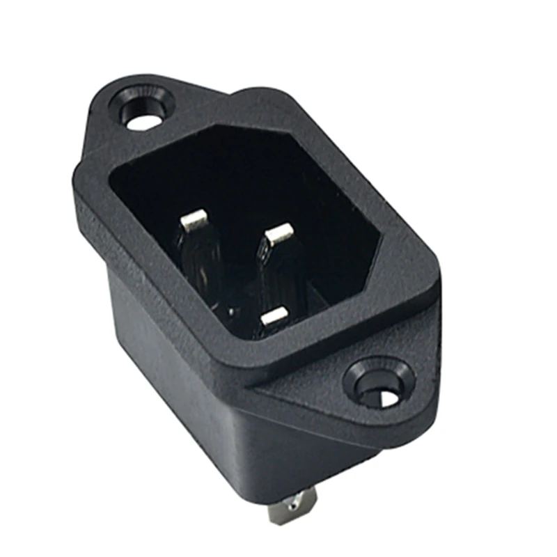 1pc 250V 10A IEC320 C14 3 Pin Male Power Cord Inlet Socket 918D