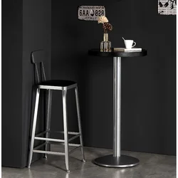 Silla de Bar de estilo Industrial Retro, taburete de hierro con base alta, asientos de café con respaldo ensanchado, soporte de carga estable, muebles modernos