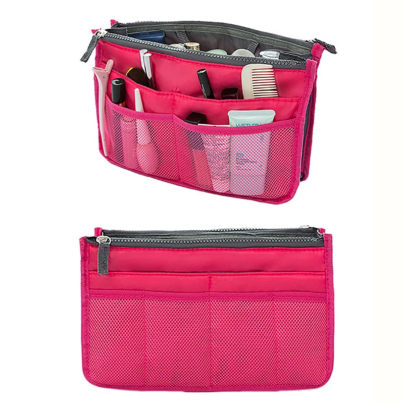 1pcs Insert Bag Women Nylon Travel Insert Organizer Handbag Cosmetic Bags Travel Inner Purse Portable Handbag Storage Organizer