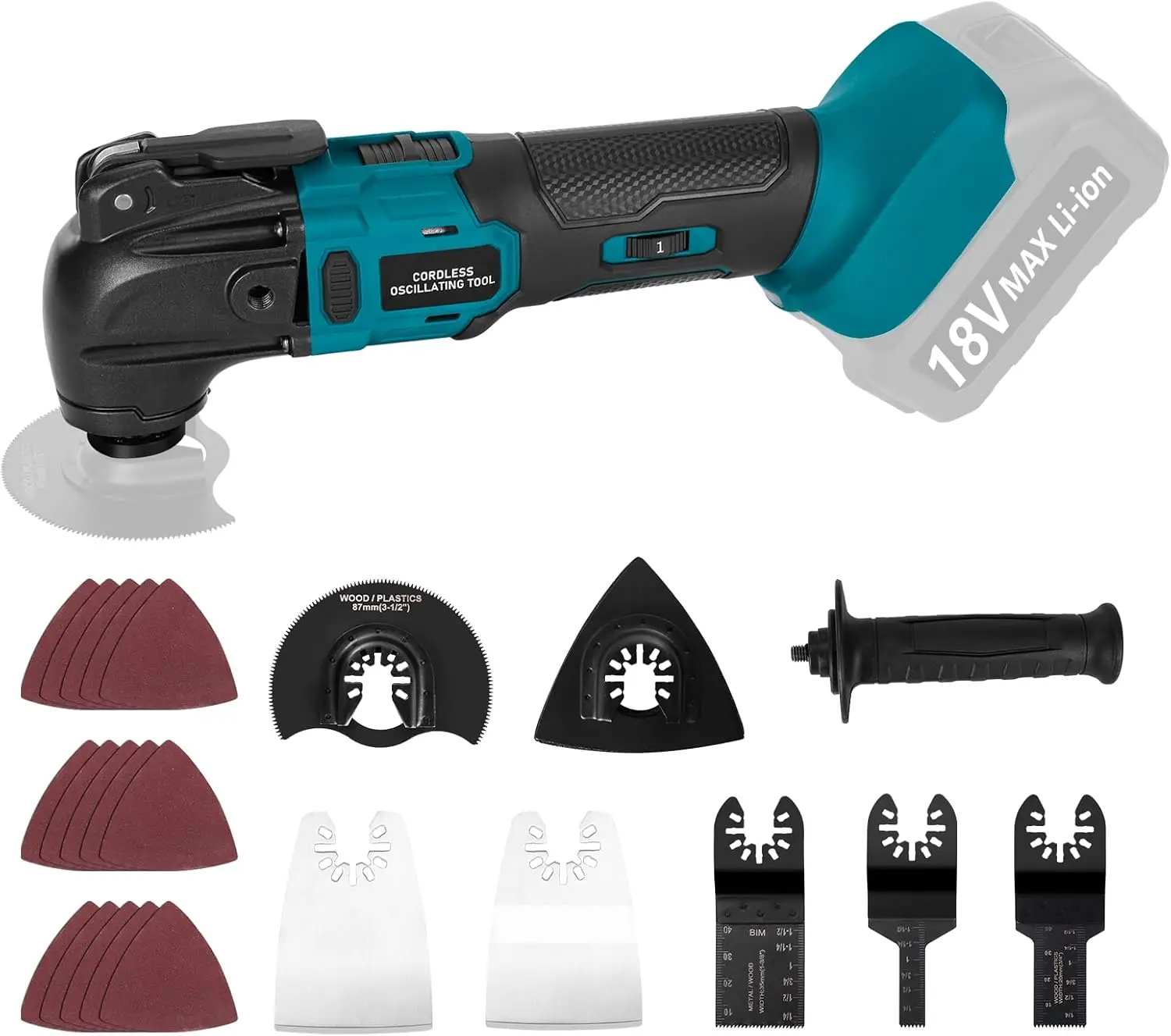 Multifunction Tool for Makita 18V Li-Ion Battery, Multimaster 6 Adjustable Speeds (Batteries Not Included)