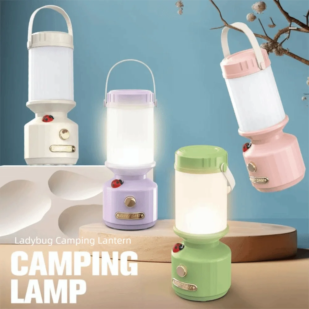 

3 Color Stepless Dimming LED Camping Lamp Portable Design Rechargeable Battery Hanging Light LED Technology Hanging Function