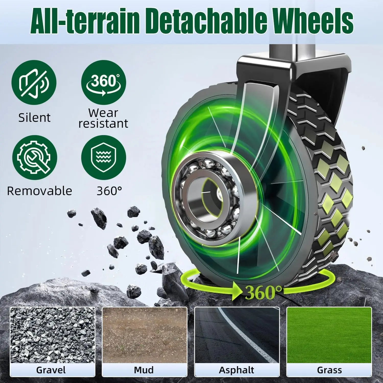 عربة عربة قابلة للطي مقاس 37 بوصة طولًا، سعة 480 رطلًا شديدة التحمل للشاطئ والتخييم والتسوق