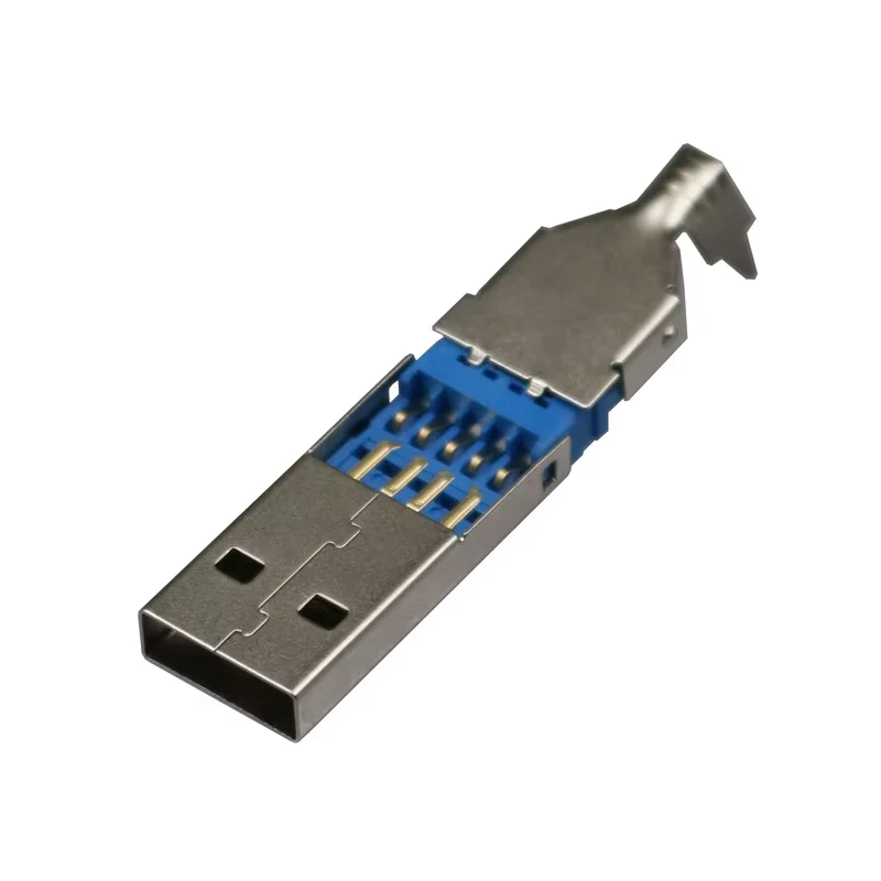 5PCS USB 3.0 남성 커넥터 DIY 납땜 플러그 고속 데이터 라인 테일 소켓 3-in-1 충전 잭