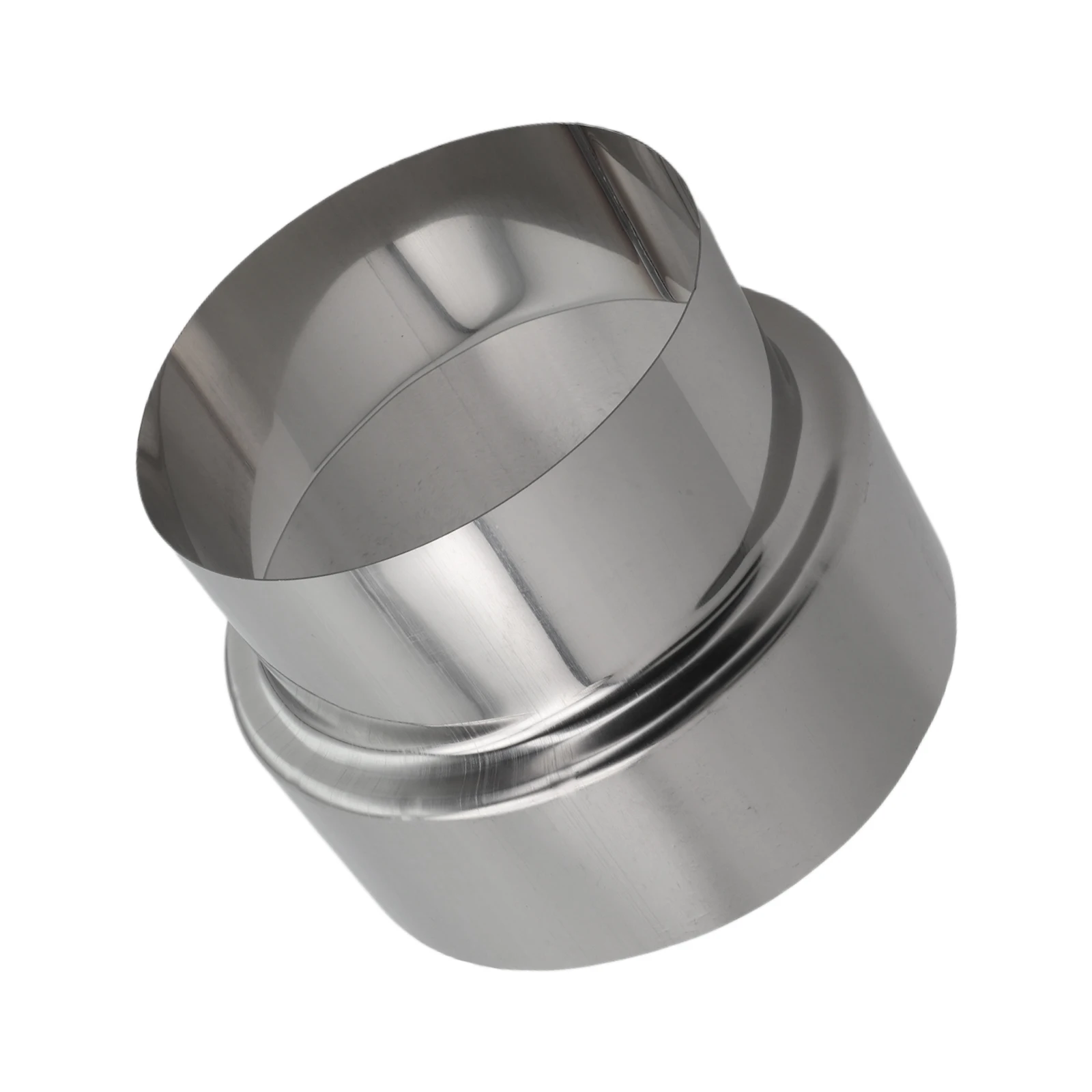 120mm To 100mm Duct Reducer Easy Install Heat Resistant Long-lasting Stainless Steel Wide Application Winding Seam Design