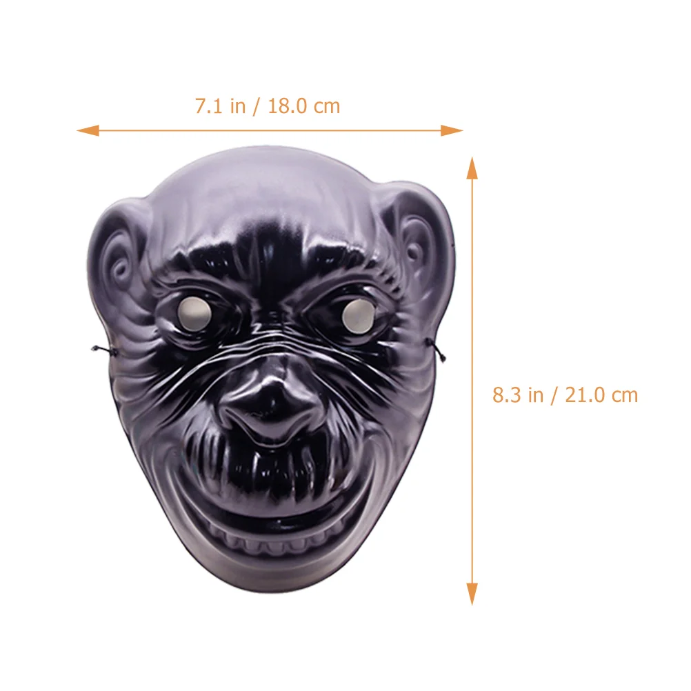 2 Pcs Mask Gorilla Chimpanzee Costume Aldult Demon 2100X1800X600CM Monkey Head Black Halloween Man