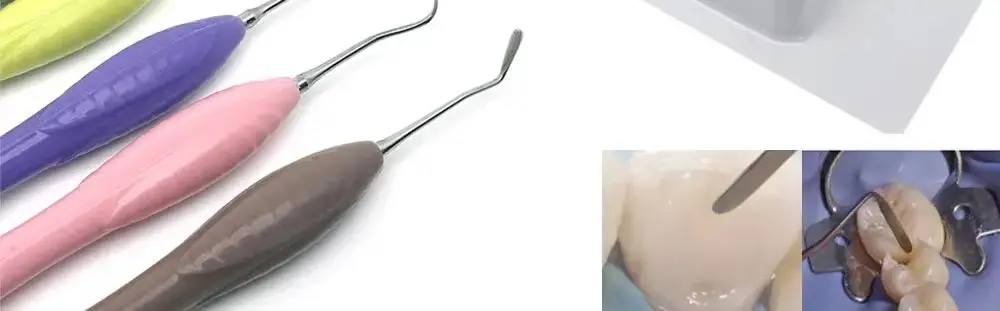 

5Pcs Dental Thick Handle Composite Resin Filler Set Dentist Aesthetic Restoration Dental Silicone Resin Spatula Instruments Tool