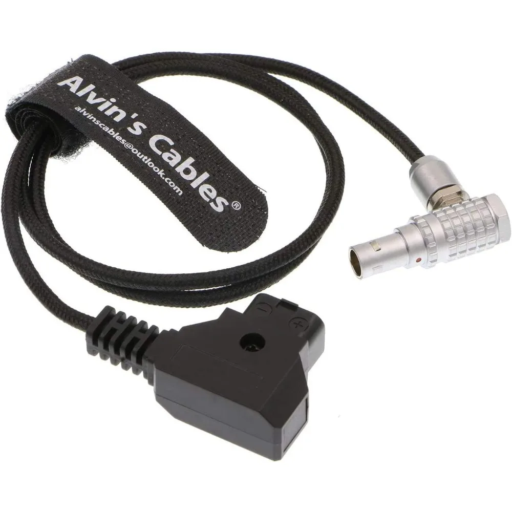 Anton D-TAP to 2 pin Male Power Cable for Teradek ARRI (Right Angle 2 Pin Flexible Cable)