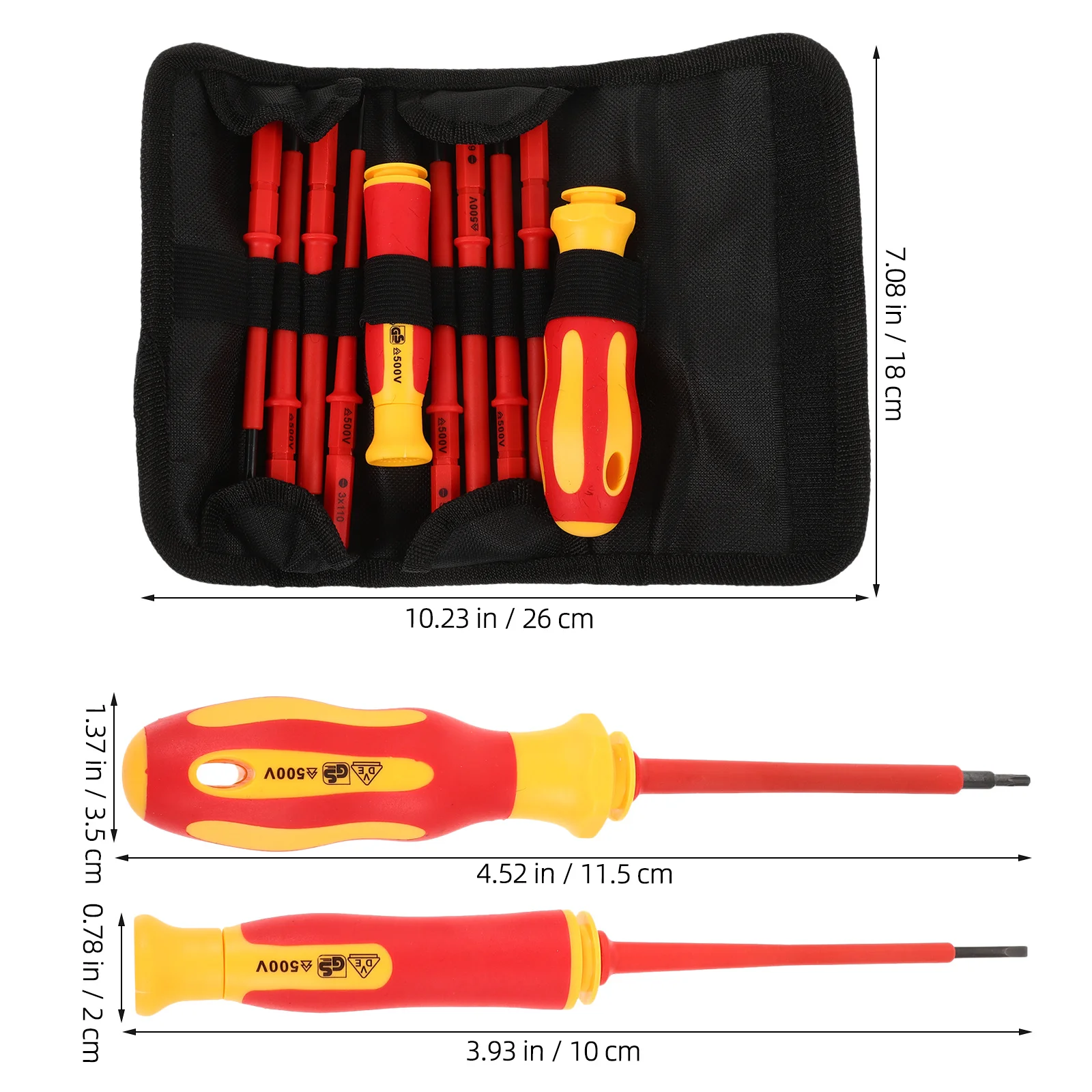 

1Set Insulated Screwdriver Set Electrician Screwdriver Kit Electrical Tools for Maintenance Home Repair Screw Holder Slotted