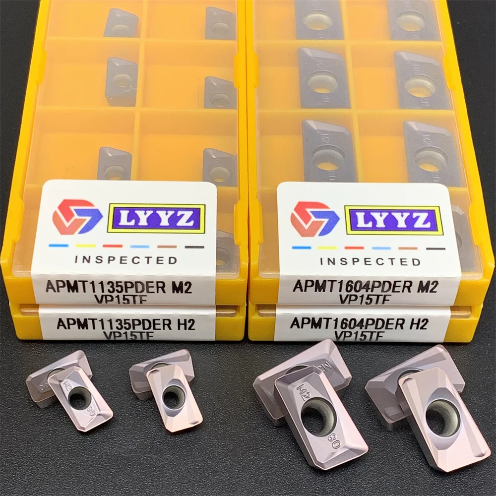 Carbide End Milling Tool Cnc Milling Insert Turning Insert Apmt1604 m2 Vp15tf Apmt1604 h2 Vp15tf Apmt1135 Apmt1604pder