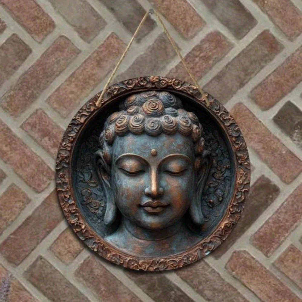 

2D Flat,Buddha Wall Art Decor - Flat Printed Spiritual Decoration for Home, Office, Meditation Spaces, Detailed Craftsmanship