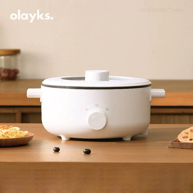 OLAYKS-Marmite Électrique Multifonction, Poêle à Steak, Cuisinière Antiarina, Appareils de Cuisine, Ménage, 3L