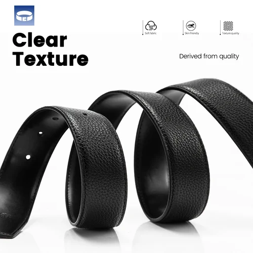 Imagen 2 del producto CHCH cinturones de cuero para hombre, cinturón de piel de vaca de marca, cinturón de alta calidad para hombre, cinturones de cuero de diseñador de lujo, hebilla de Metal, cinturones masculinos de 3,8 CM