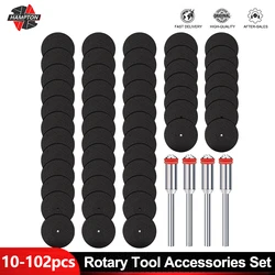 10-102pcs Abrasive Cutting Disc 32mm With Mandrels Grinding Wheels Dremel Accesories For Metal Cutting Rotary Tool Saw Blade