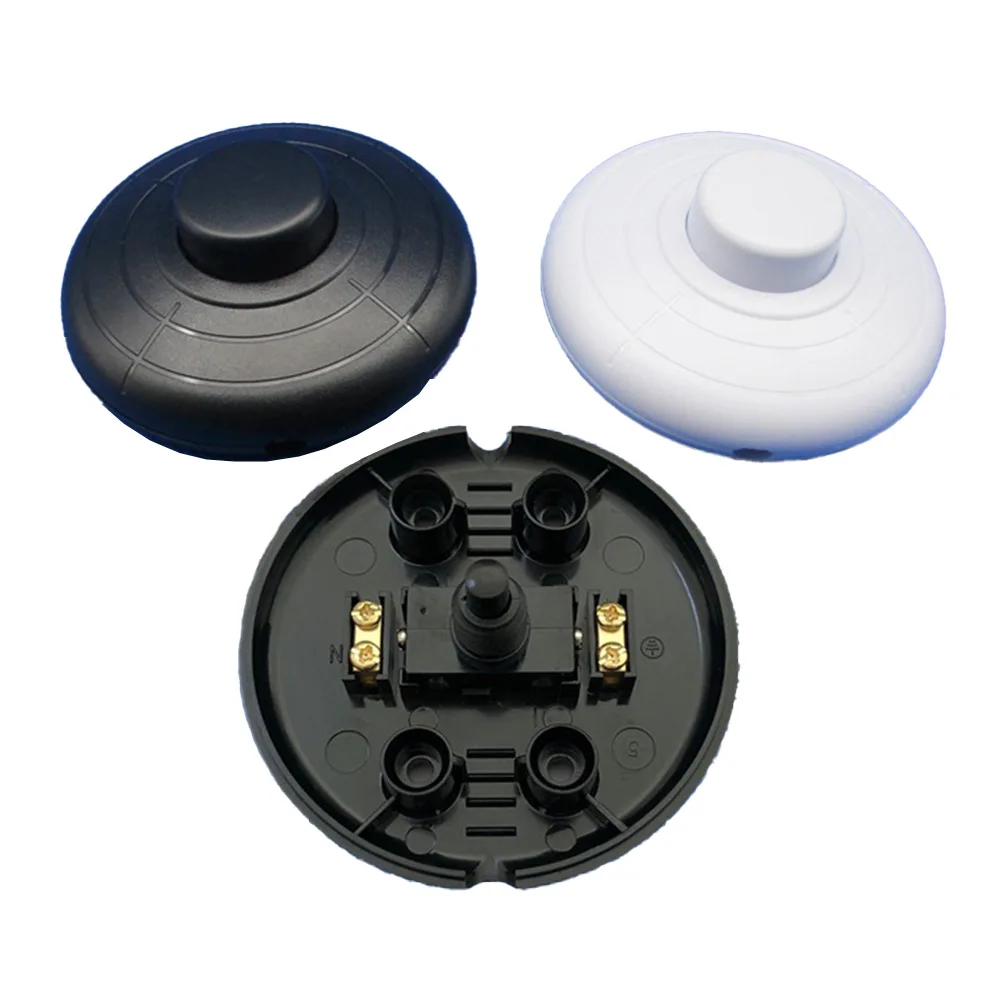 Builtin Pressure Switch for Lamps 250V 2A with White or Black Connection for Electrical Circuit Control in Lamps