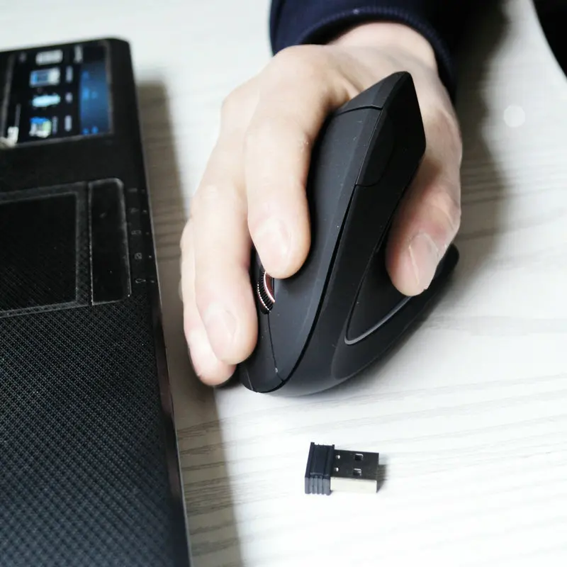 Spot Charging Vertical Wireless Mouse Cross-Border Ergonomic Luminous Dual-Mode Silent Photoelectric Bluetooth Mouse Wholesale