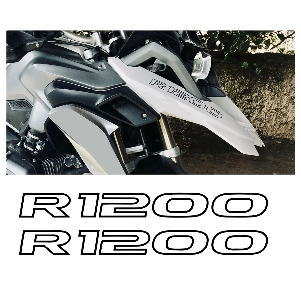 2PCS Beak Front R1200 Sticker Motorcycle Decal Logo For Bmw r1200 Gs Adventure r1200 Gsa r 1200 Lc 2022 2010 2016