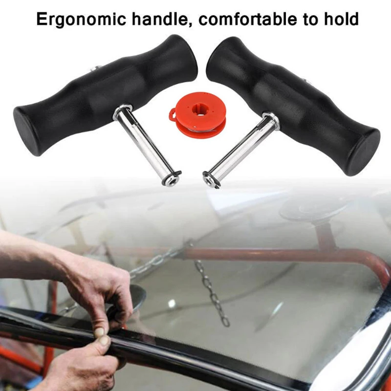 Auto Truck Windscreen Glass Removing Tool Glass Cutting Wire with 2 Handles Auto Replacement Parts Car Styling Accessories