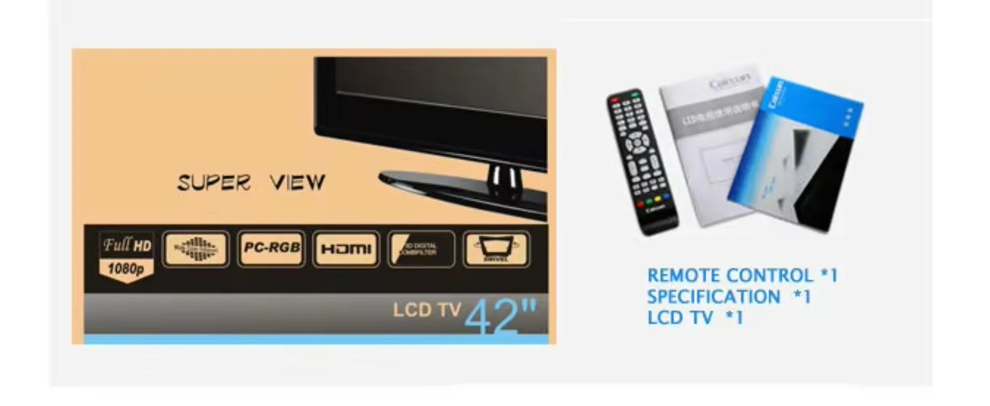 TV LED TV 39.5 pollici TV a schermo piatto