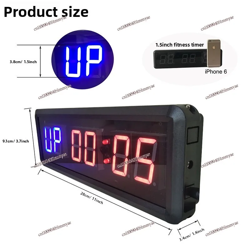 

Fitness Timer 1.5 Inch 6-digit Fitness Clock Fitness Interval Timer Sports Training Clock Cross-border