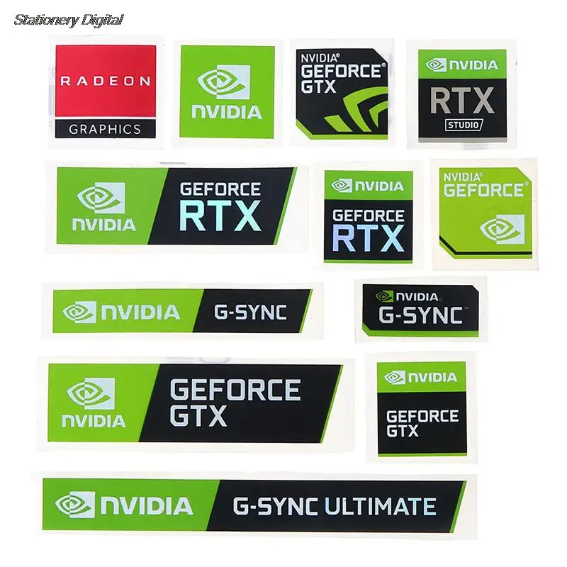 Nvidia gtx geforce adesivos para laptop, adesivo decorativo para desktop, conjunto de 5 peças