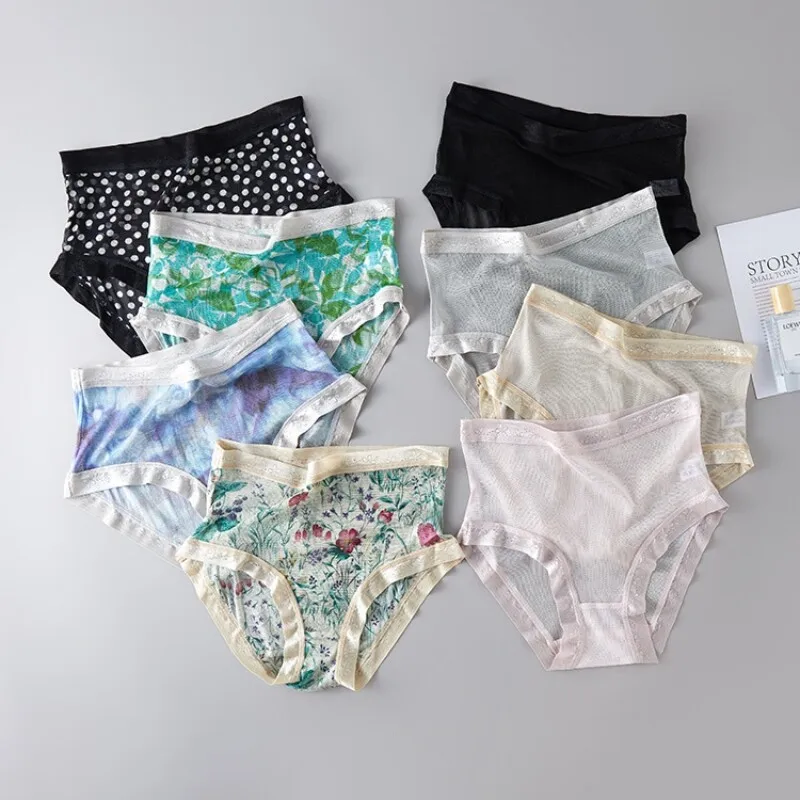 

Нижнее белье из 100% тутового шелка, женские трусы, тонкие шелковые женские трусики, 2-слойные промежности