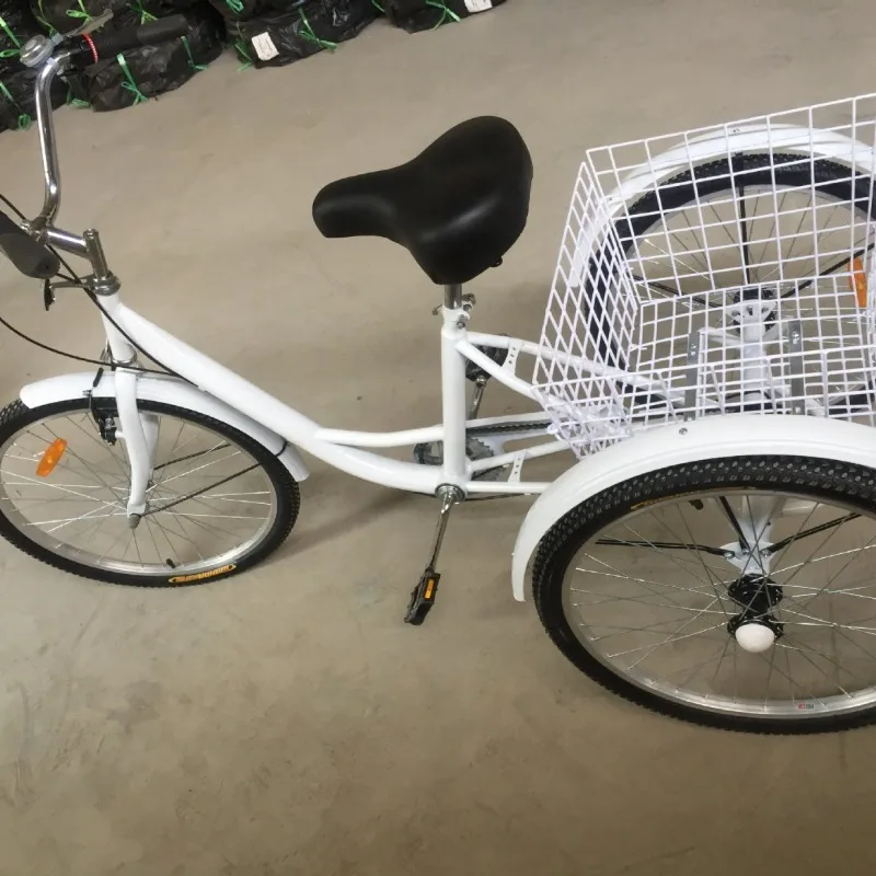 Leisure, shopping, human tricycle 6-speed vegetable basket cart, elderly scooter