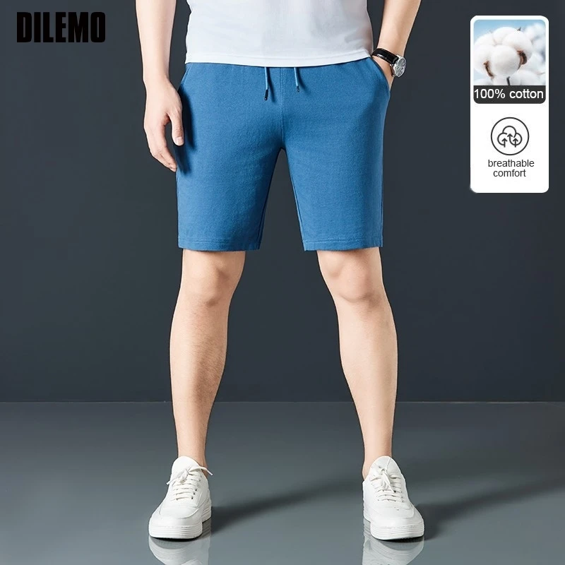 

Одежда высшего качества из 100% хлопка, летние брендовые новые корейские повседневные шорты, модные мужские уличные узкие брюки на шнурке, спортивная мужская одежда