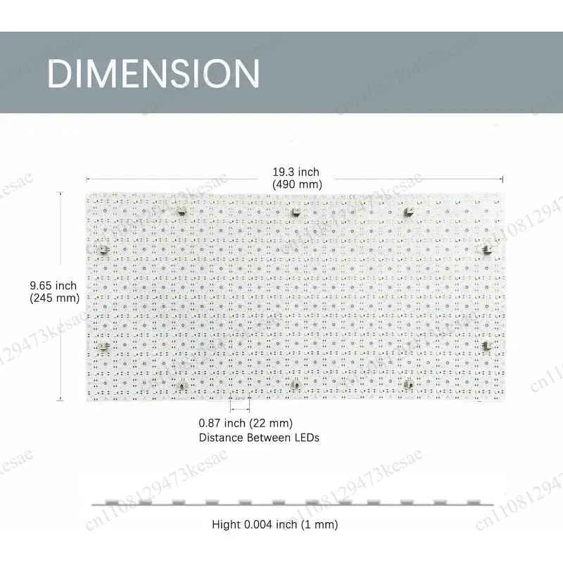 24W Cuttable & Bendable LED Panel Sheet, 3000K-6500K Flexible Backlight for Kitchen Countertops Onyx Marble, CE Certified