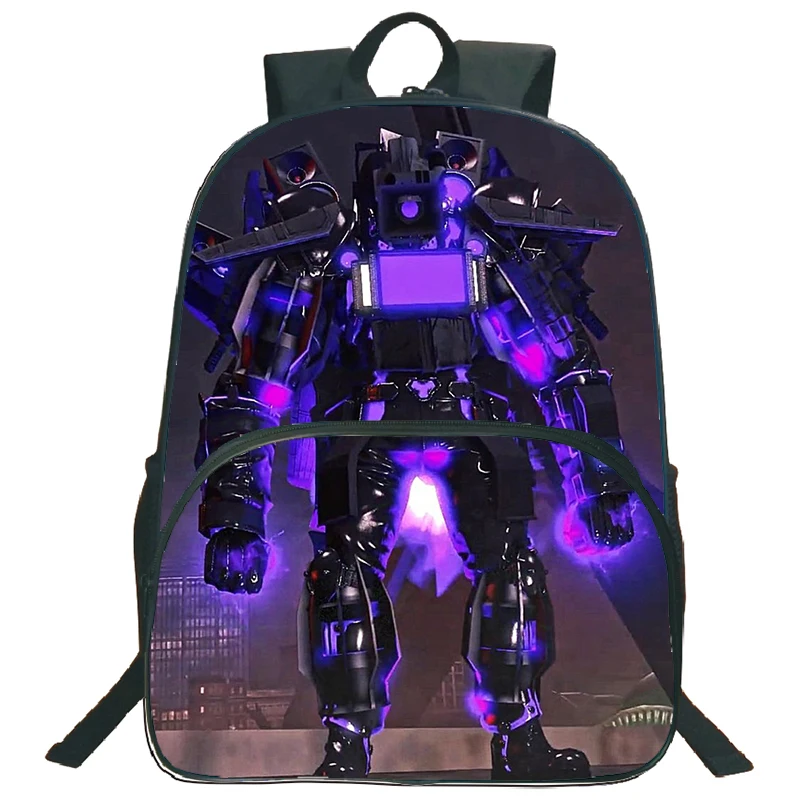 

Skibidi Toilet Print Backpack Students Boys School Bags Cartoon Cameraman Backpack Large Capacity Rucksack Laptop Bag Mochila
